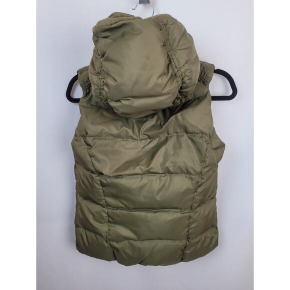 Eddie Bauer Women's Goose Down Hooded Puffer Vest Green Olive Size XS - Picture 5 of 10